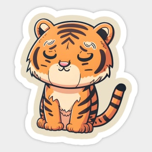 A little tiger very sure of himself, I would say very confident Sticker